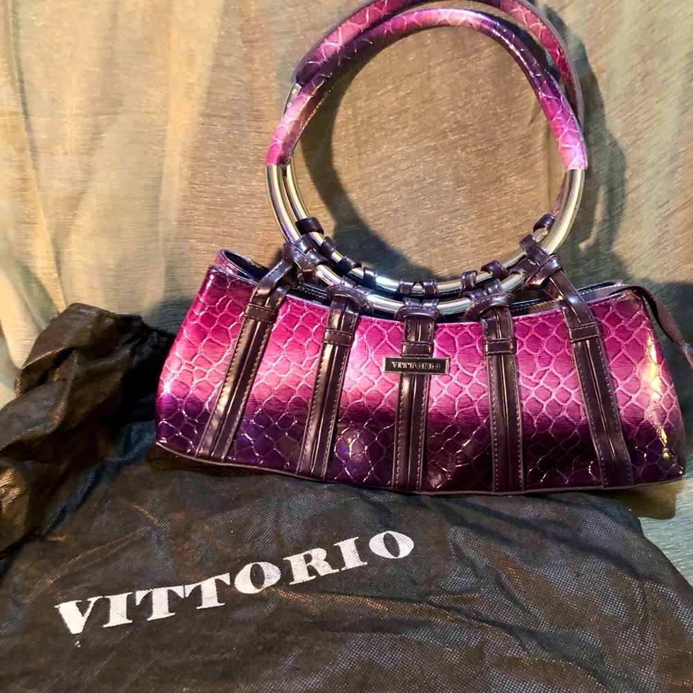 Purple Vittorio Vintage style handbag.